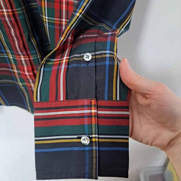 J.Crew Embellished Garcon Shirt Stewart Tartan Cotton Poplin 8 NWT - Picture 10 of 10